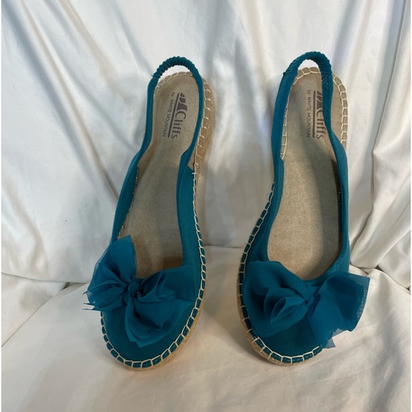 Cliffs By White Mountain Cheerful Slingback Espadrilles Sz 9M - Picture 3 of 7